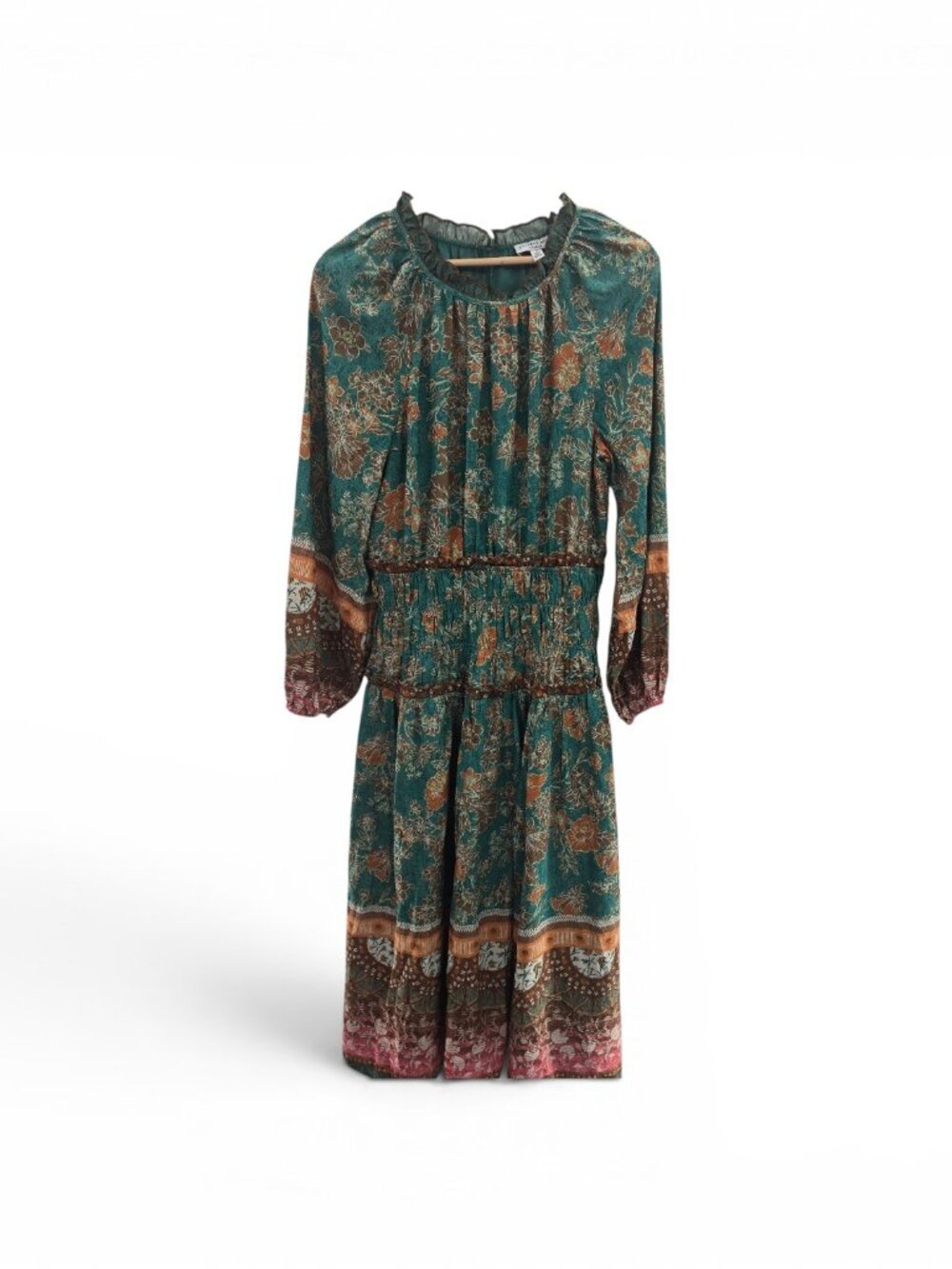 Anthropologie Current Air Los Angeles Green Boho Maxi Dress Small